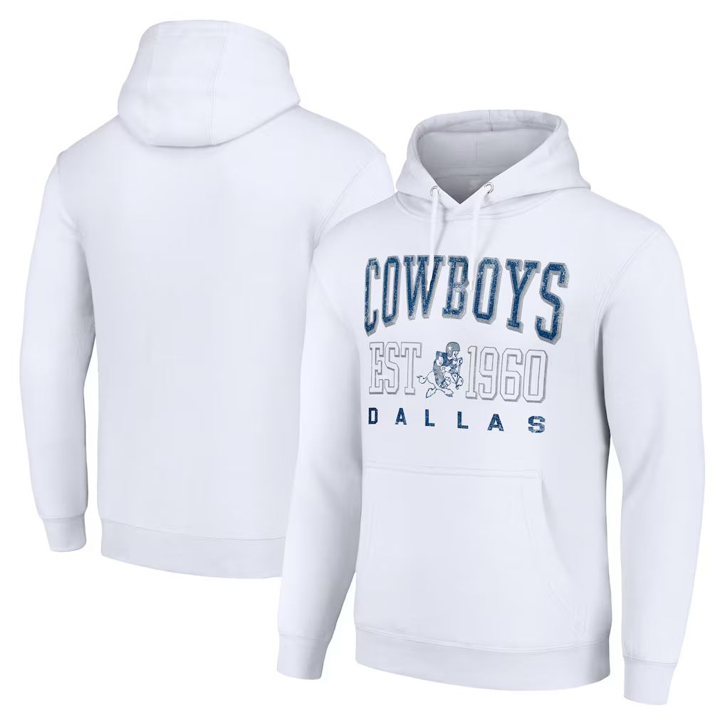 Men 2026 NFL Dallas Cowboys white Hoodie hooded style 01